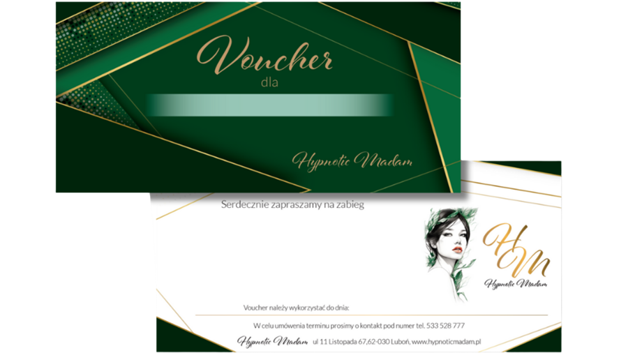 Vouchery podarunkowe Hypnotic Madam - elegancki prezent na zabieg kosmetyczny